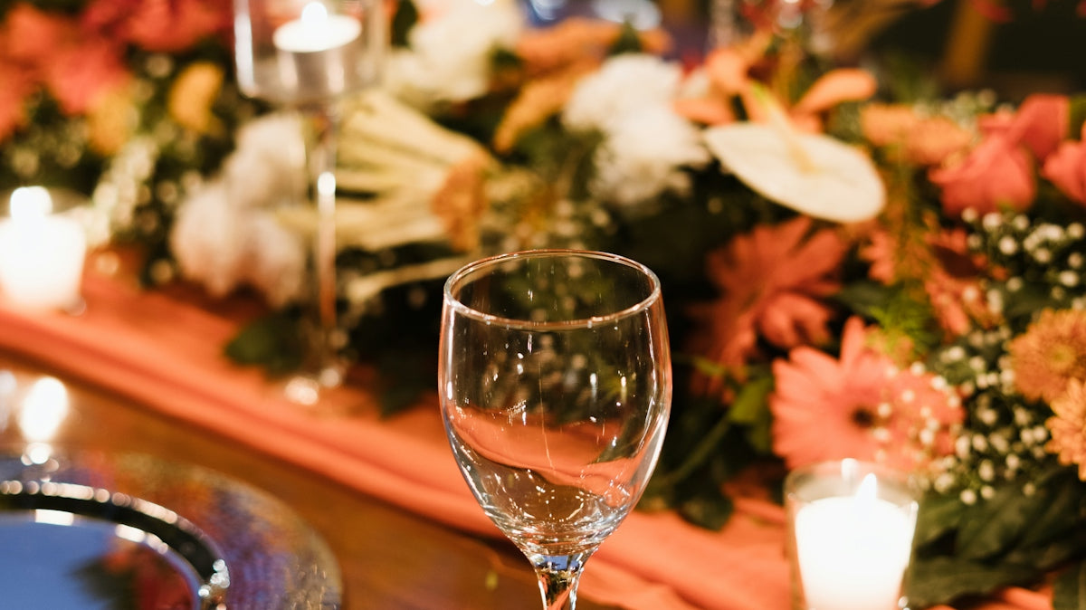 A festive table is set for a special event.