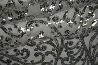 Andorra Sequin Fabric – Silver