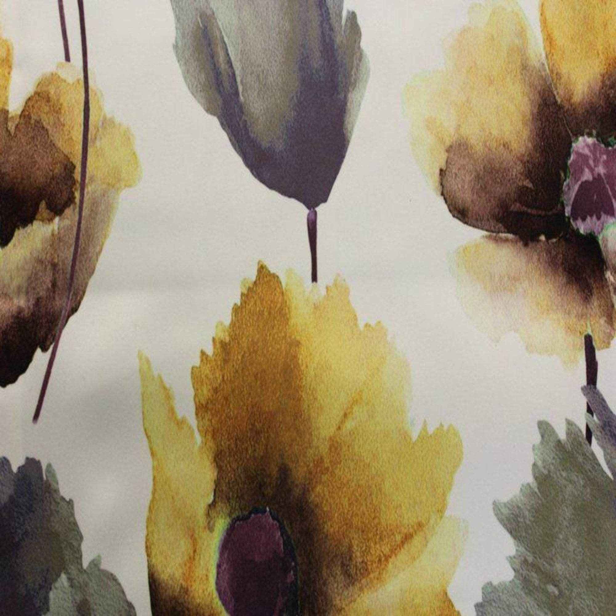 Sunflower ANTHIUM - Floral Digital Print Satin Fabric - Cotton Hand - 58 Inch. in Width Fabric by the Yard - 58 Inch Wide