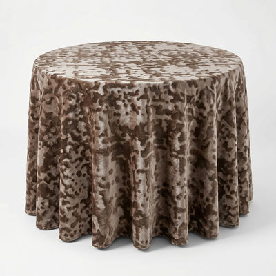 Allendale Crushed Velvet Tablecloth – Taupe