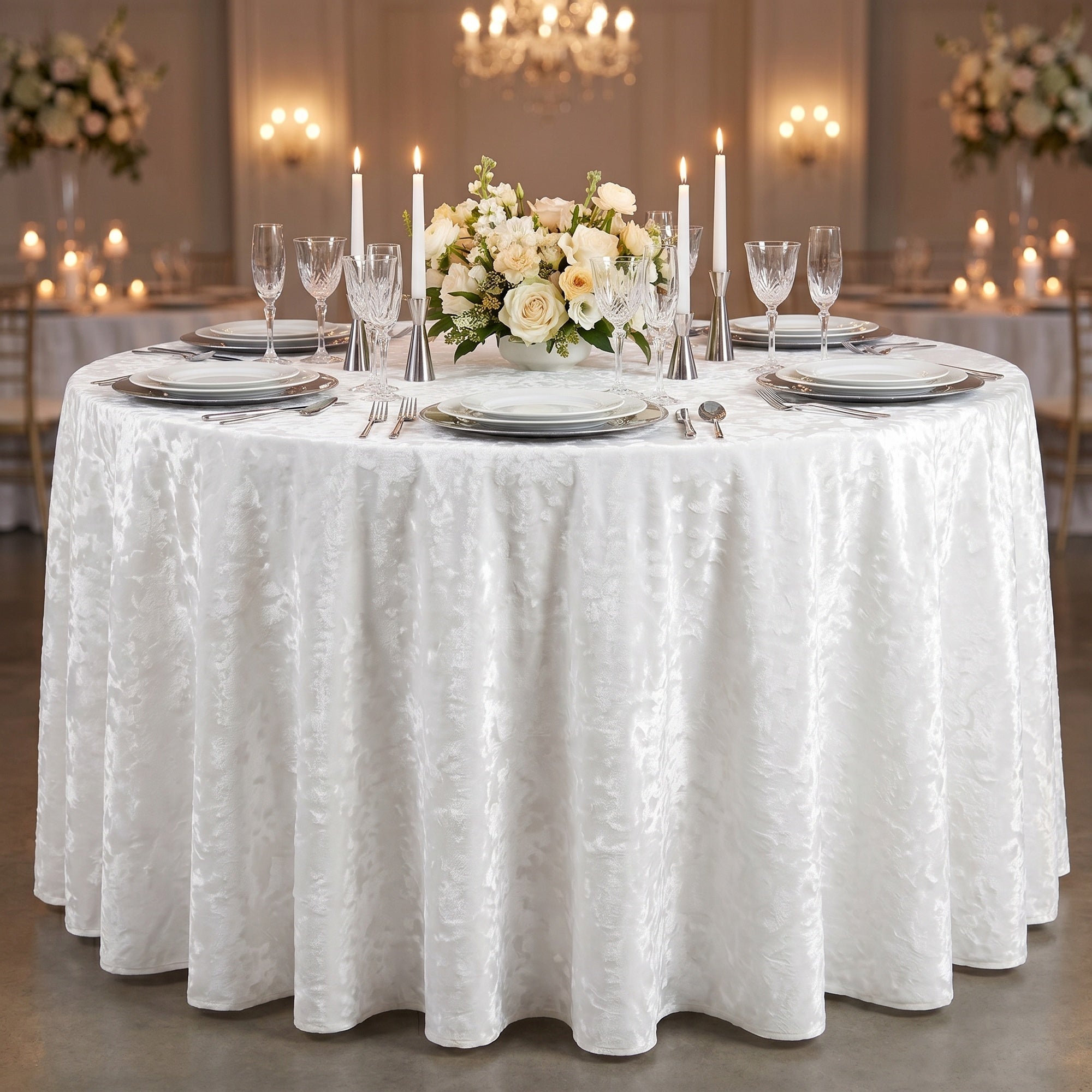 Allendale White Tablecloth — styled table
