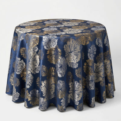 Allium Jacquard Tablecloth – Navy
