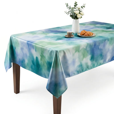 Aquarium Iridescent Satin Tablecloth – Turquoise