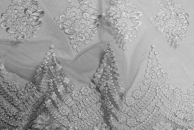 Beverly Lace Fabric – White