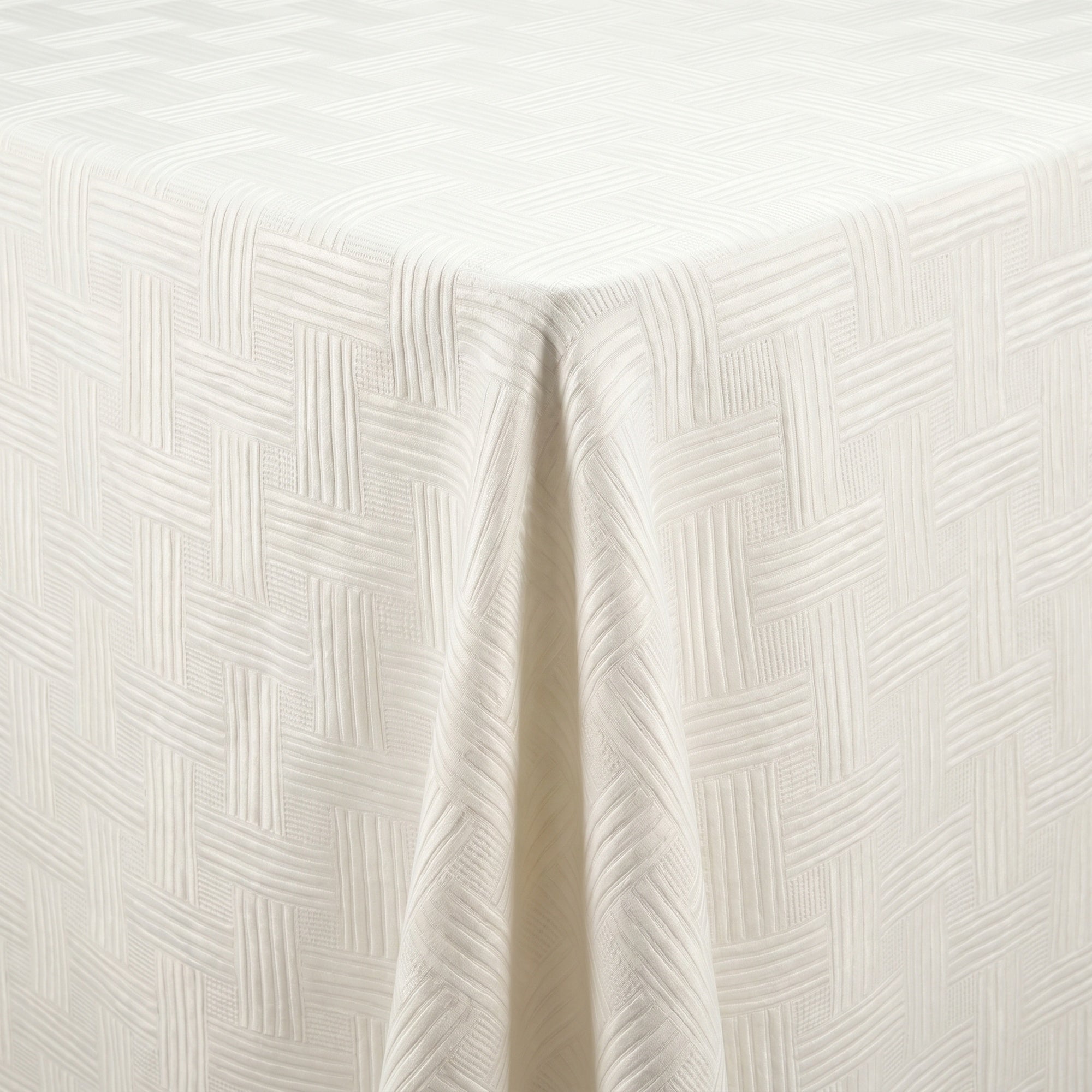 Bangkok White Tablecloth — fabric detail