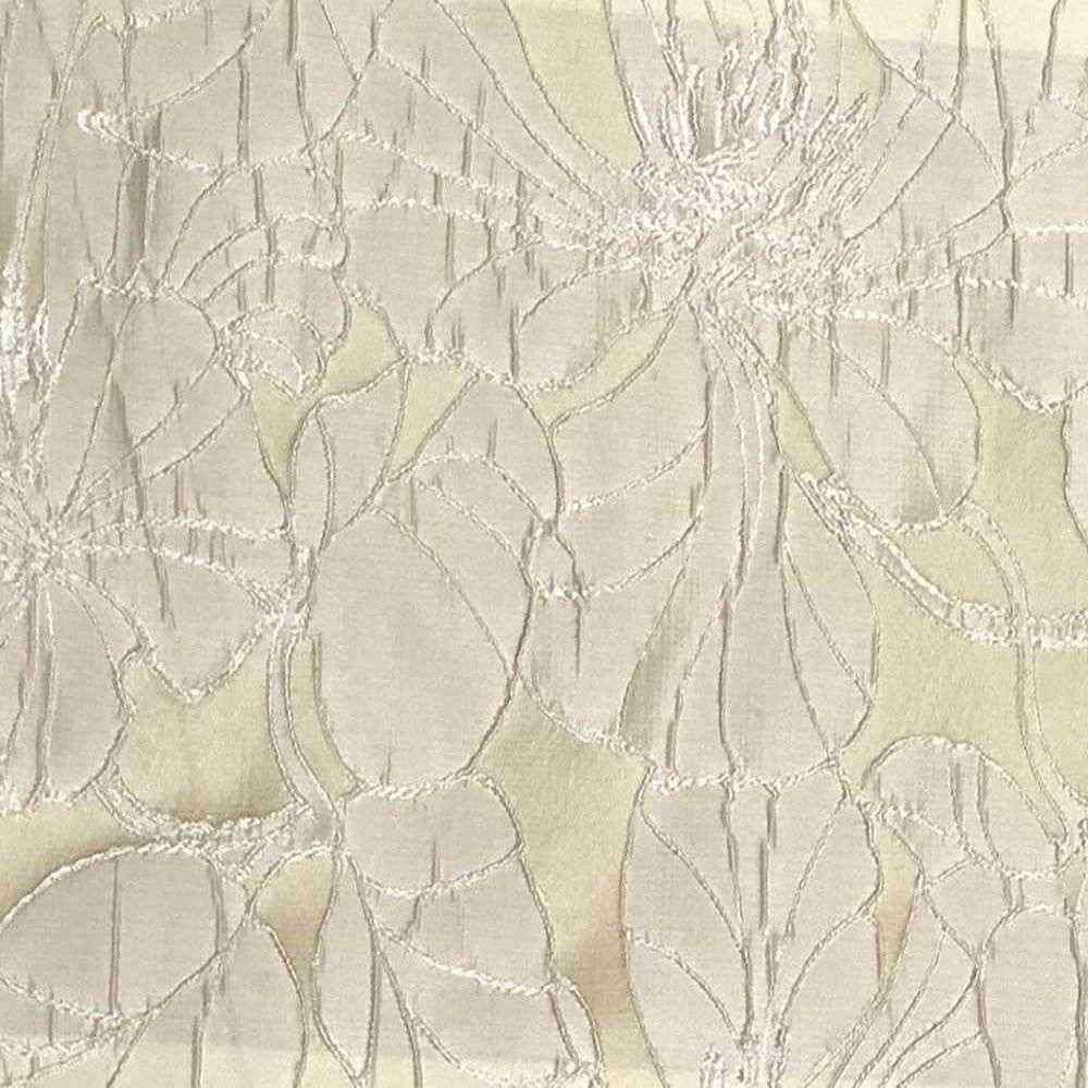 Beige Cambridge Floral Jacquard Fabric by the Yard - 55 Inch Wide