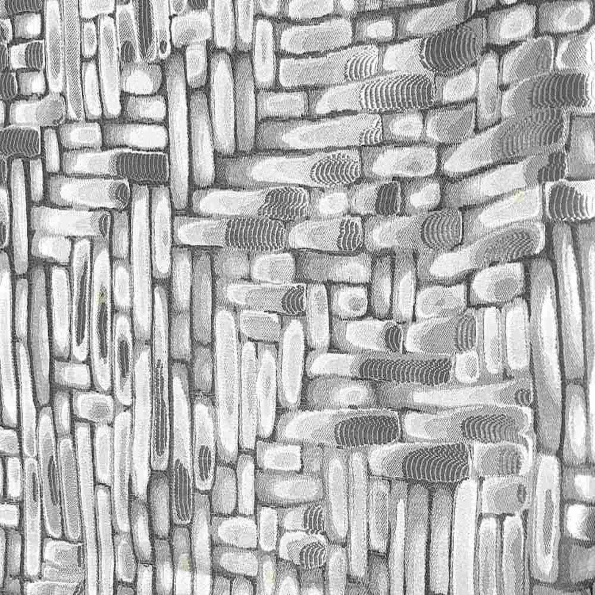 Silver Catch Jacquard Fabric by the Yard - 110 Inch Wide