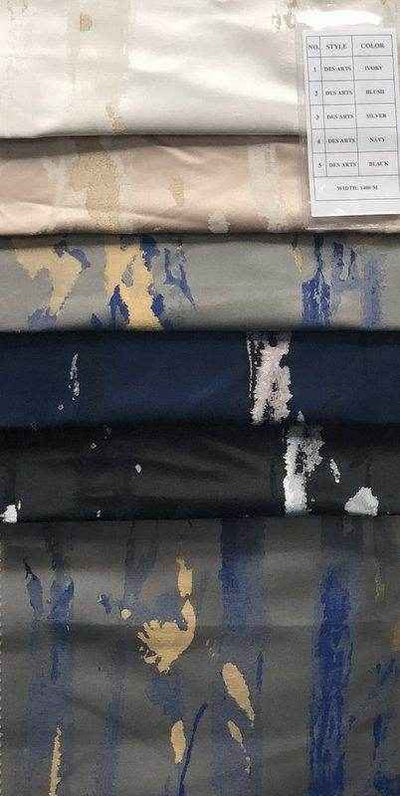 Des Arts Jacquard Fabric – Silver