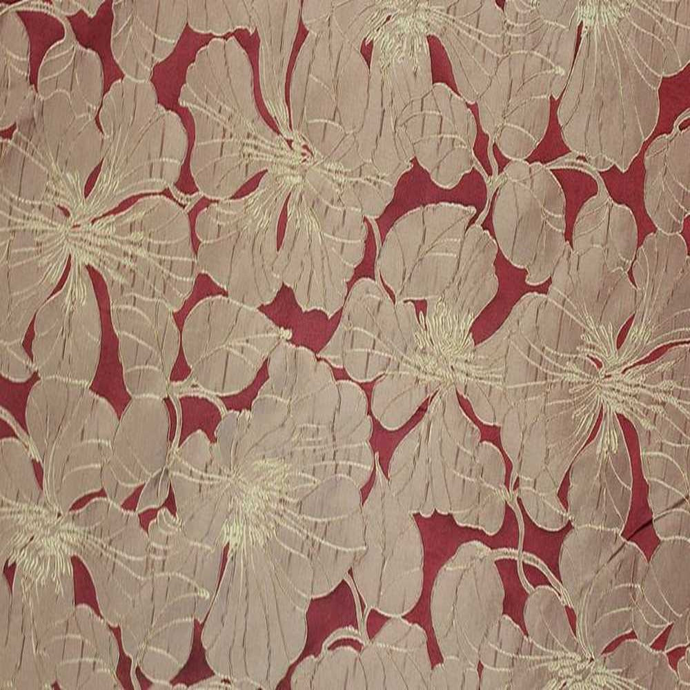 Wine Cambridge Floral Jacquard - Custom Tablecloths