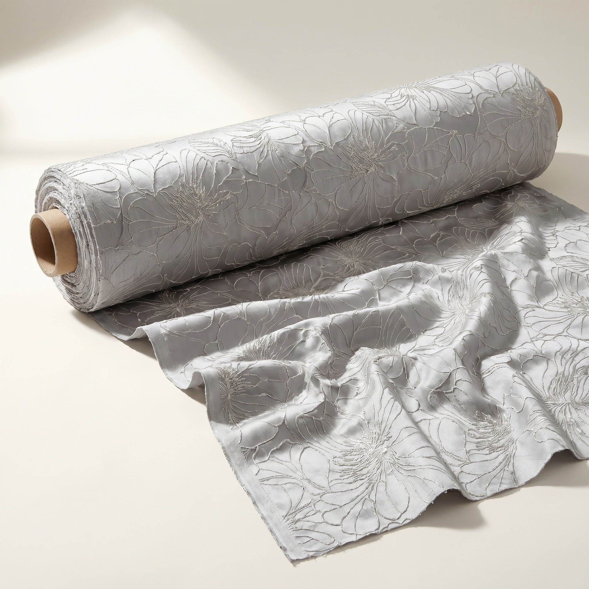 Cambridge Silver Fabric — fabric roll