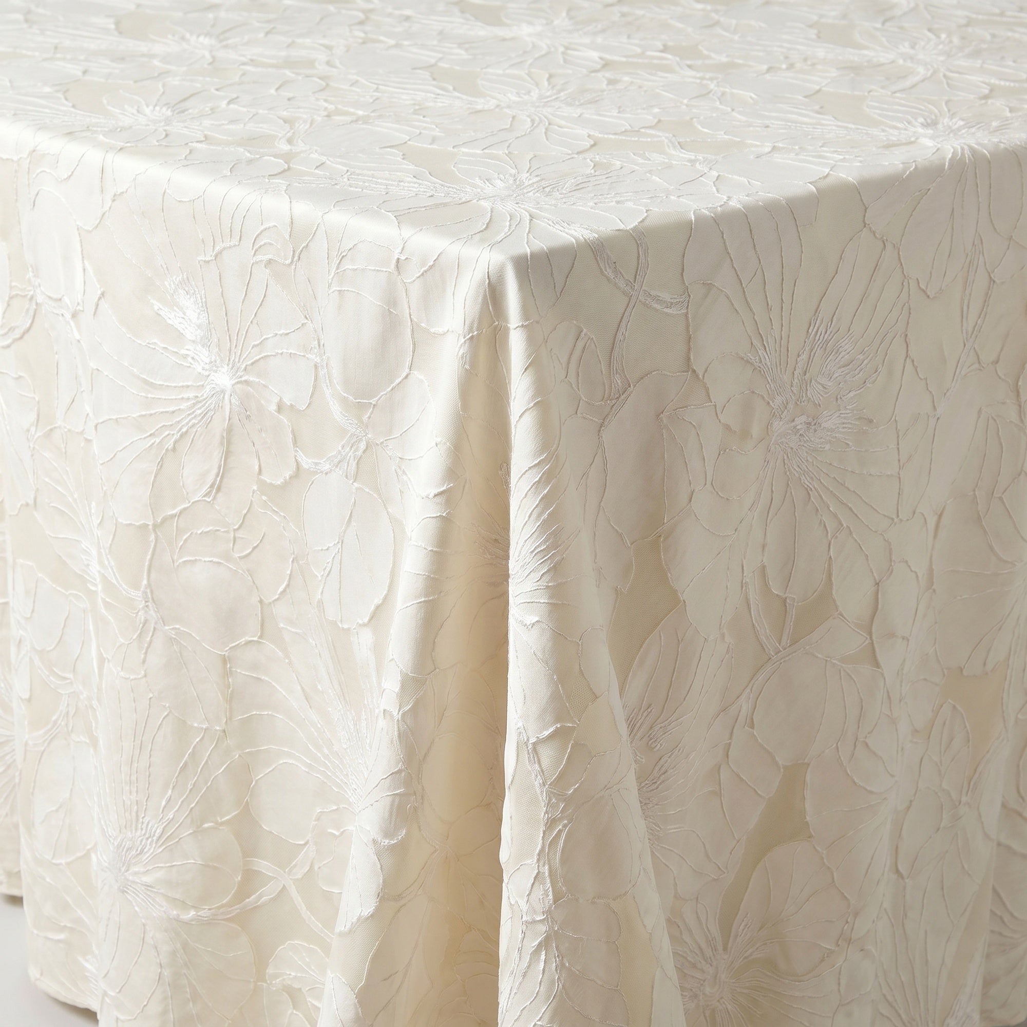 Cambridge White Tablecloth — fabric detail