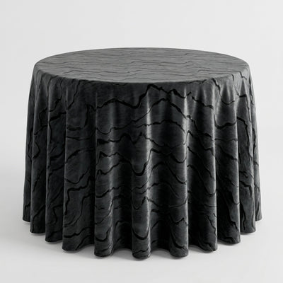 Celeste Velvet Tablecloth – Black
