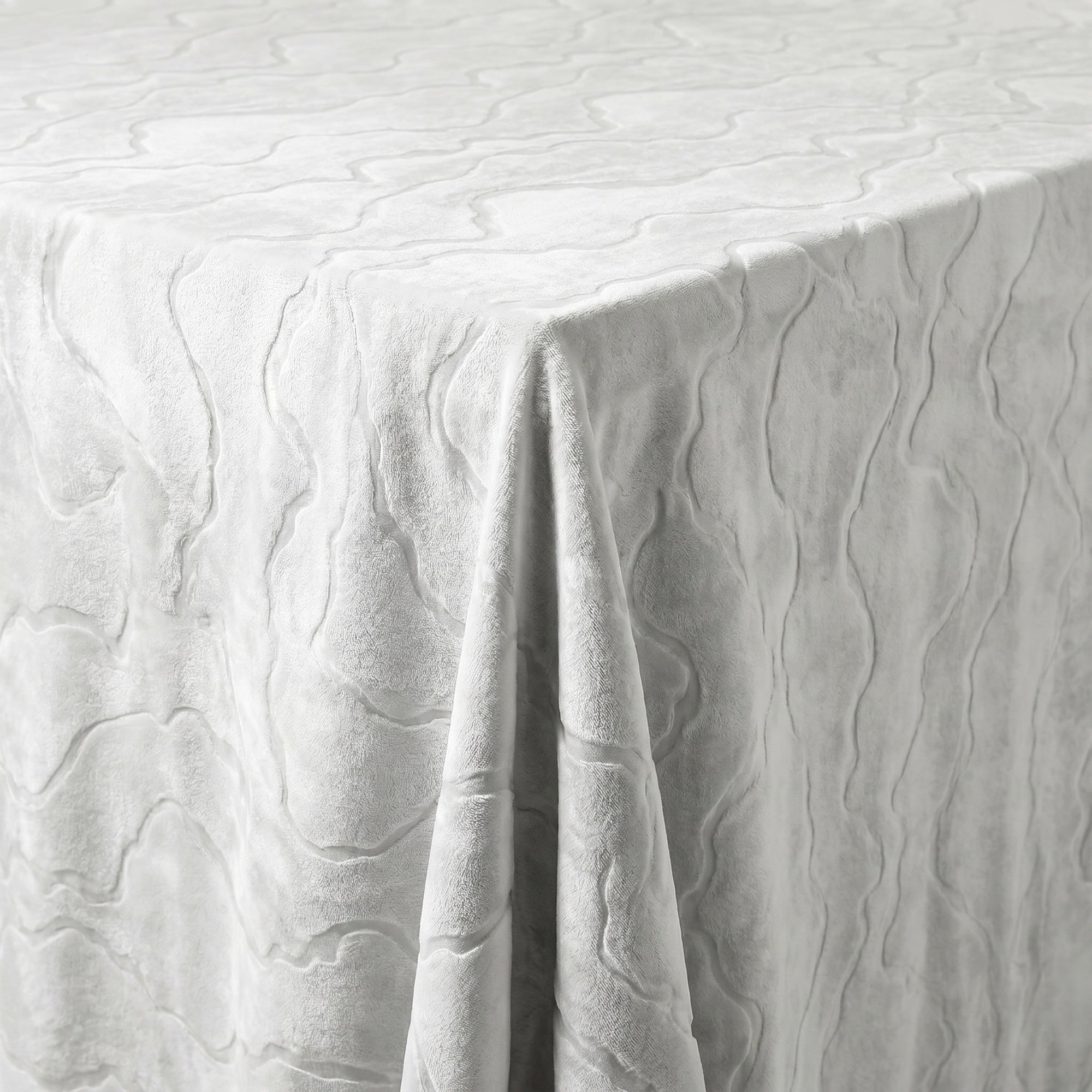Celeste Silver Tablecloth — fabric detail
