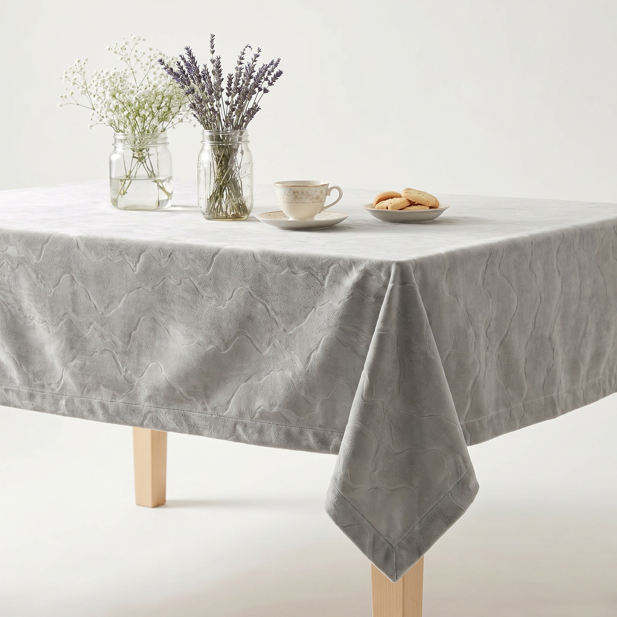 Celeste Silver Tablecloth