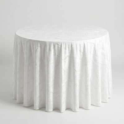 Celeste Print Tablecloth – White