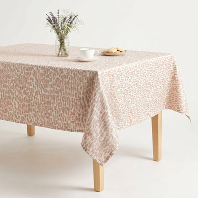 Cobblestone Jacquard Tablecloth – Blush