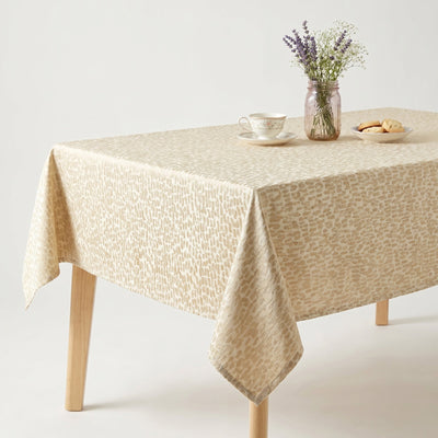 Cobblestone Jacquard Tablecloth – White