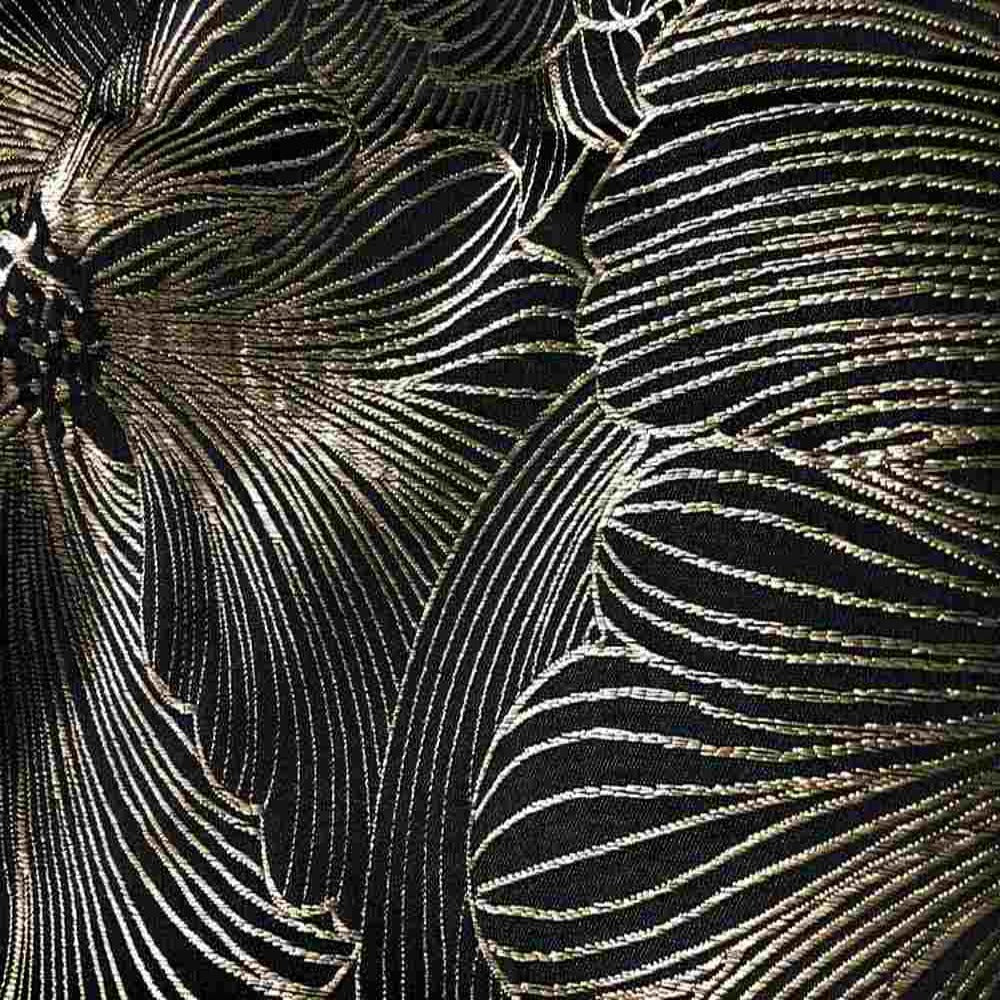 Midnight Delhi Metallic Flower Jacquard - Custom Tablecloths