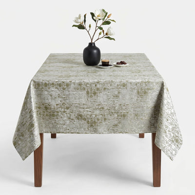 Denver Jacquard Tablecloth – Gold/Grey