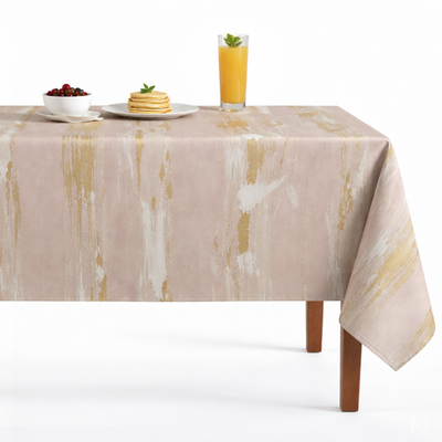 Des Arts Jacquard Tablecloth – Blush