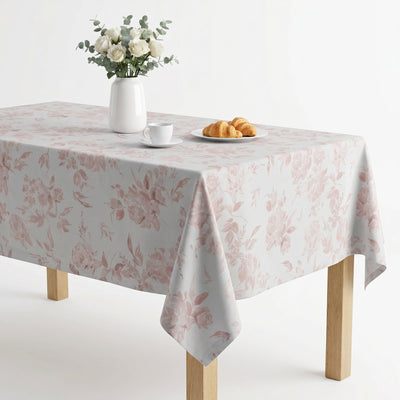 Dover Floral Digital Print Tablecloth – Pink