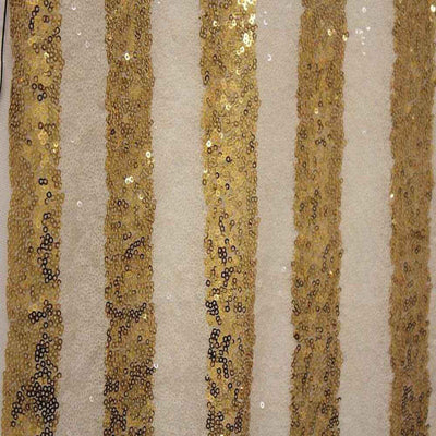 Fiesta Sequin Fabric – Gold/Ivory