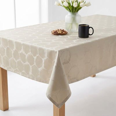 Frontier Jacquard Tablecloth – Ivory