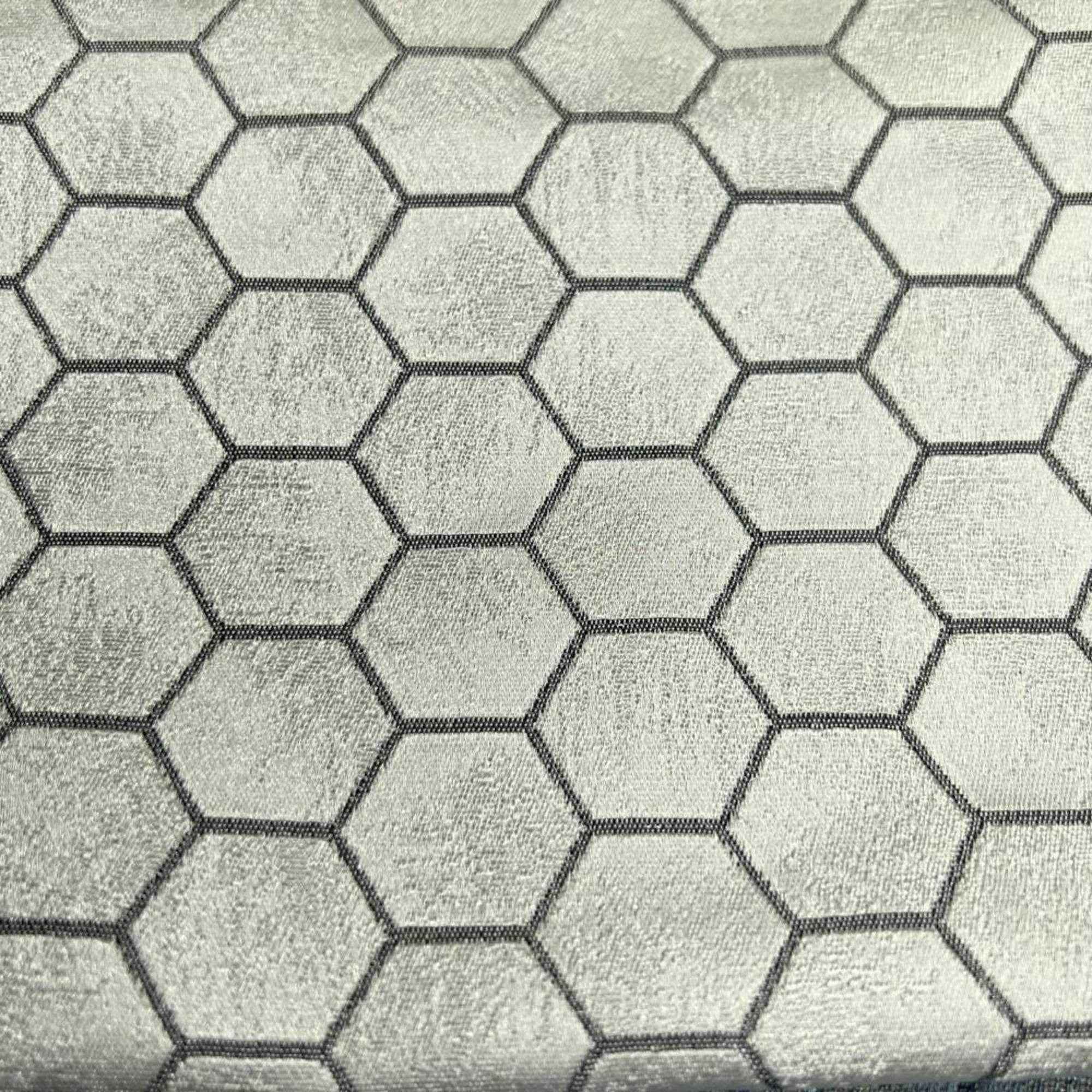 Silver Gastonia Jacquard Fabric by the Yard - 110 Inch Wide