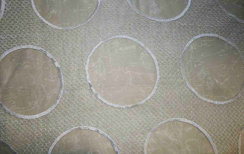 ivory GLACIER Embroidered Fabric by the Yard - 58 Inch Wide