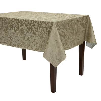 Vails Embossed Scroll Velvet Tablecloth – Gold