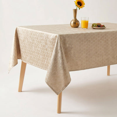 Gastonia Jacquard Tablecloth – Champagne