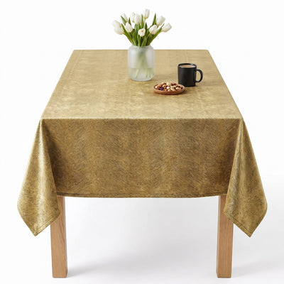 Hunter Brushed Velvet Tablecloth – Gold