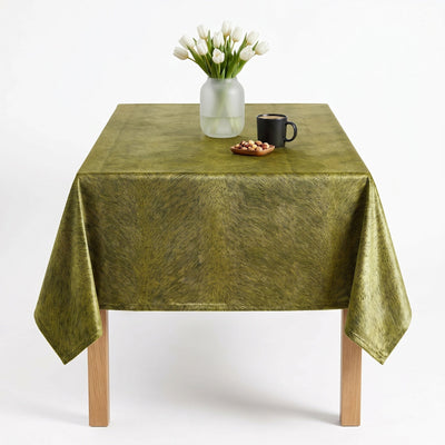 Hunter Brushed Velvet Tablecloth – Green