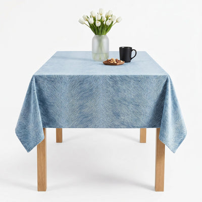 Hunter Brushed Velvet Tablecloth – Sky Blue