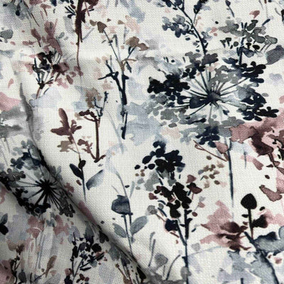Lily Digital Print Fabric – Mauve Lily
