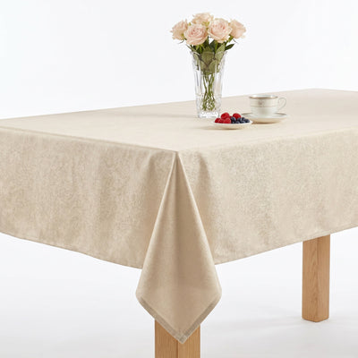 Luxurious Crushed Tablecloth – Ivory