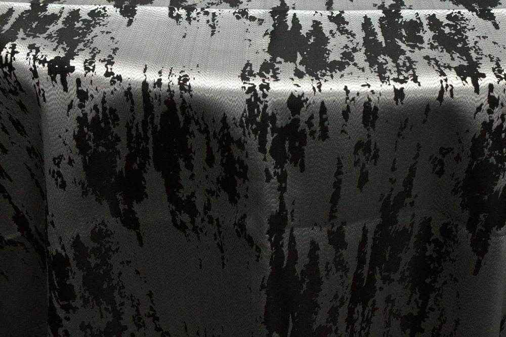 black-white MARMORE Jacquard Fabric by the Yard - 118 Inch Wide