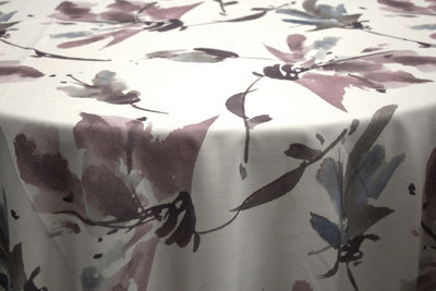 Glory Floral Print Tablecloth – Purple