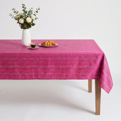 Marisol Jacquard Tablecloth – Fuchsia