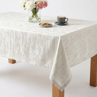 Misty Jacquard Tablecloth – White