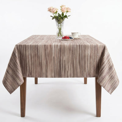 Multi Jacquard Tablecloth – Salmon