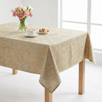Mumbai Sparkling Jacquard Tablecloth – Ivory
