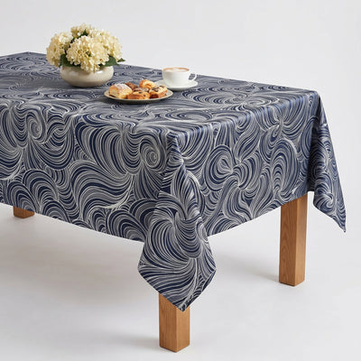 New Delhi Metallic Flower Jacquard Tablecloth – Combo