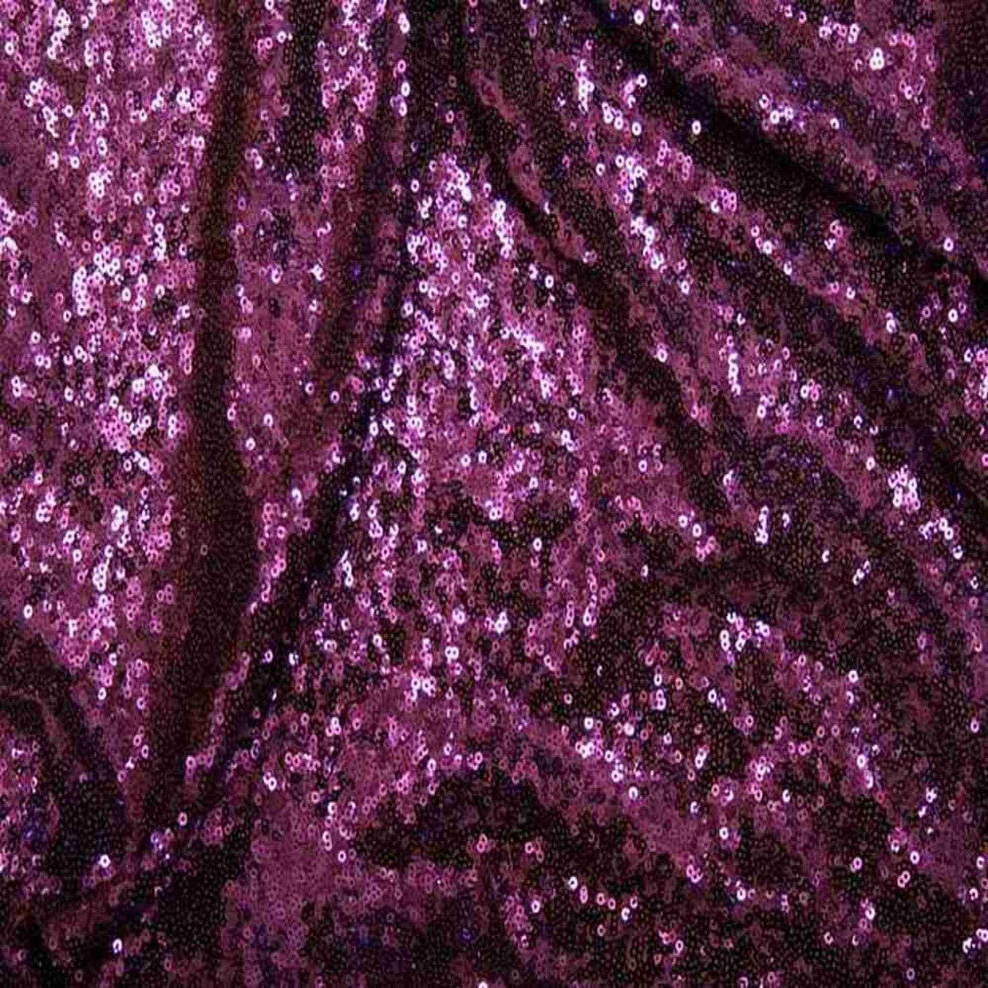 Purple QUINCY Sequin Fabric on Mesh Material Fabric by the Yard - 52 Inch Wide