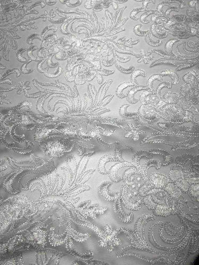 Reo Embroidered Lace Fabric – Ivory
