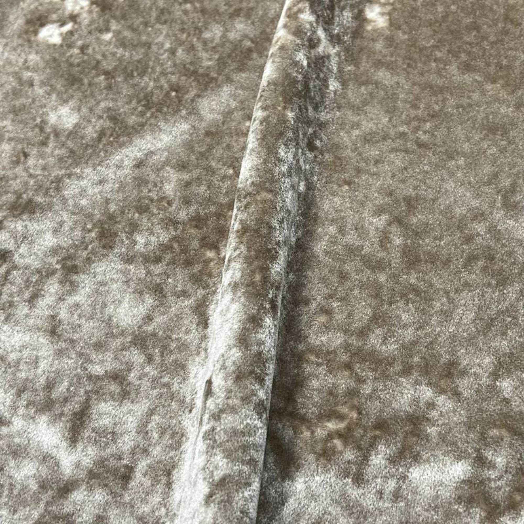 Champagne Riverdale Crushed Velvet Fabric by the Yard - 118 Inch Wide