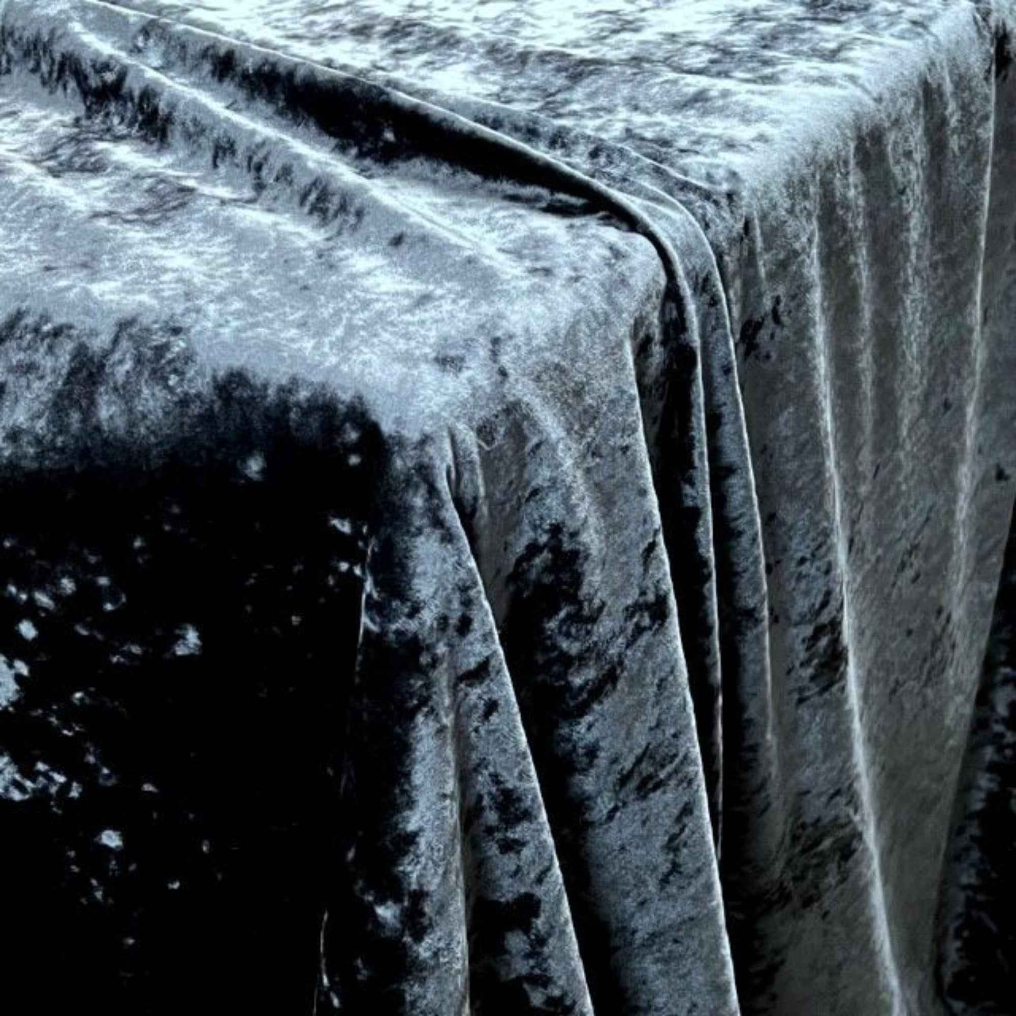 Navy Riverdale Crushed Velvet - Custom Tablecloths