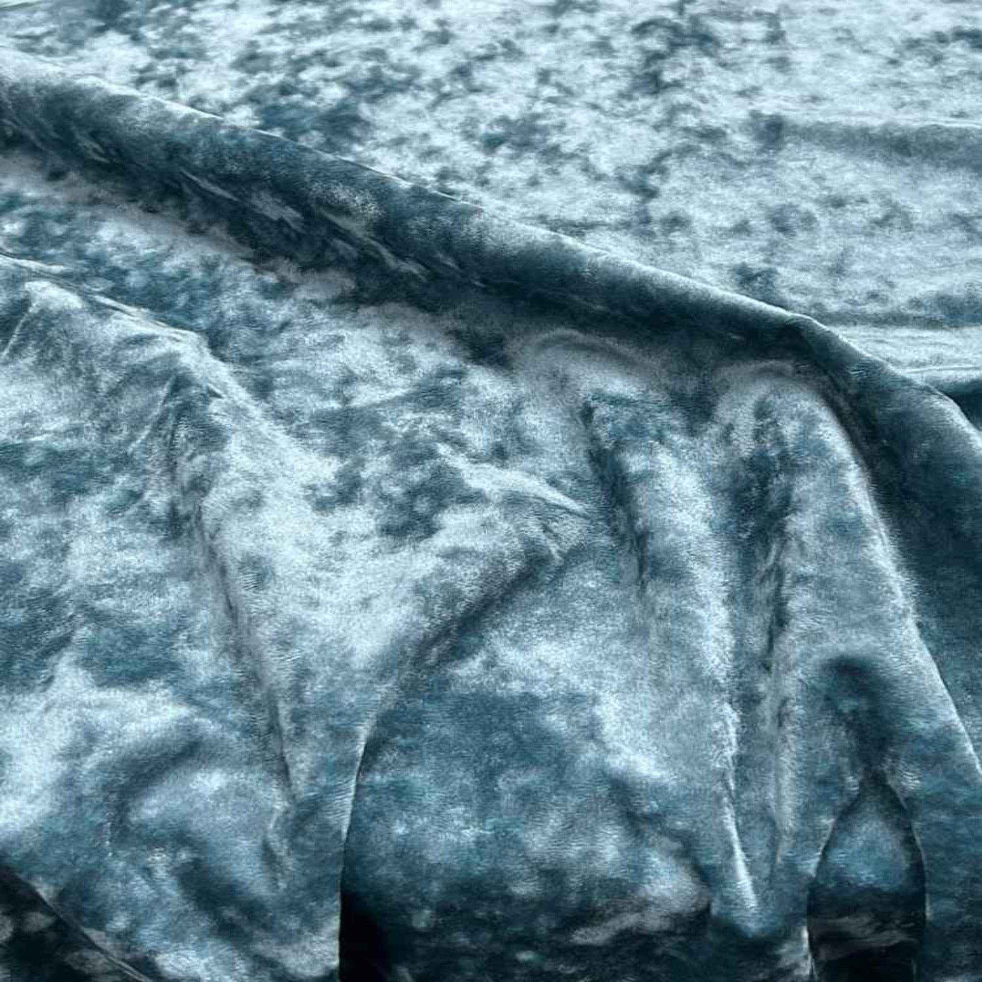 Seafoam Riverdale Crushed Velvet Fabric by the Yard - 118 Inch Wide