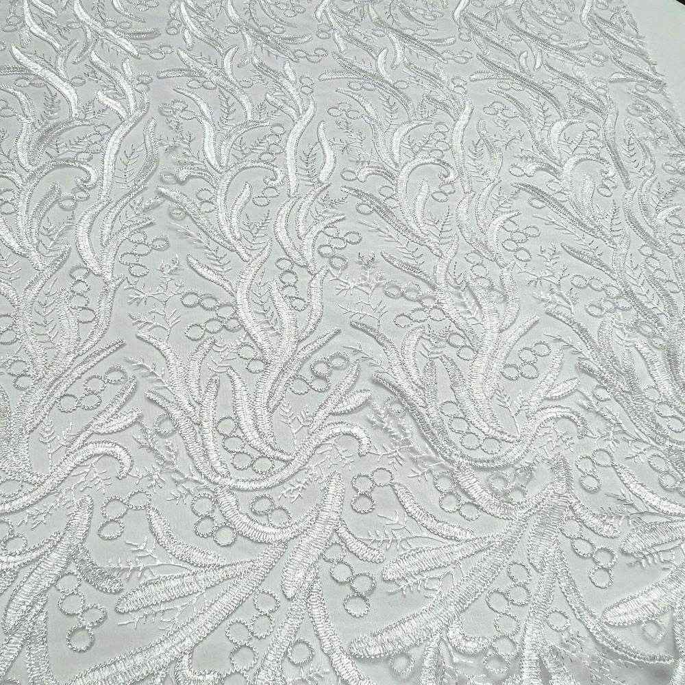 white-1 RODEO Lace Fabric by the Yard - 54 Inch Wide