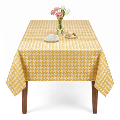 Rattle Jacquard Tablecloth – Mustard